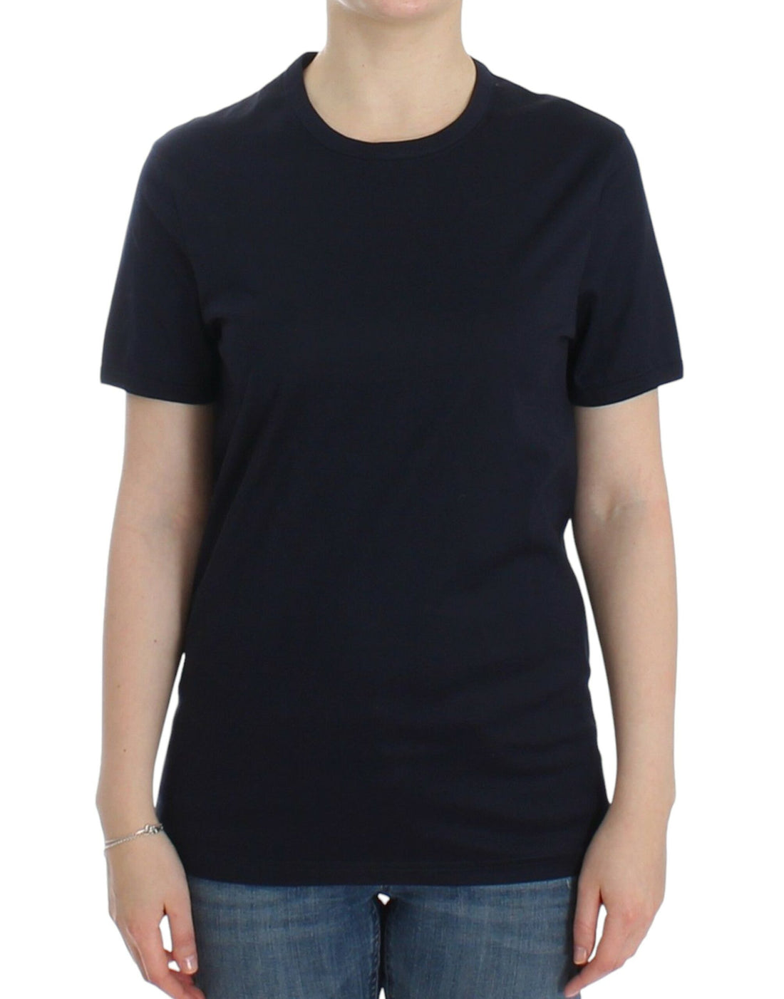 Ermanno Scervino Lingerie Blue Crewneck Cotton Logo T-shirt - Whispers Of Wisdom Clothing
