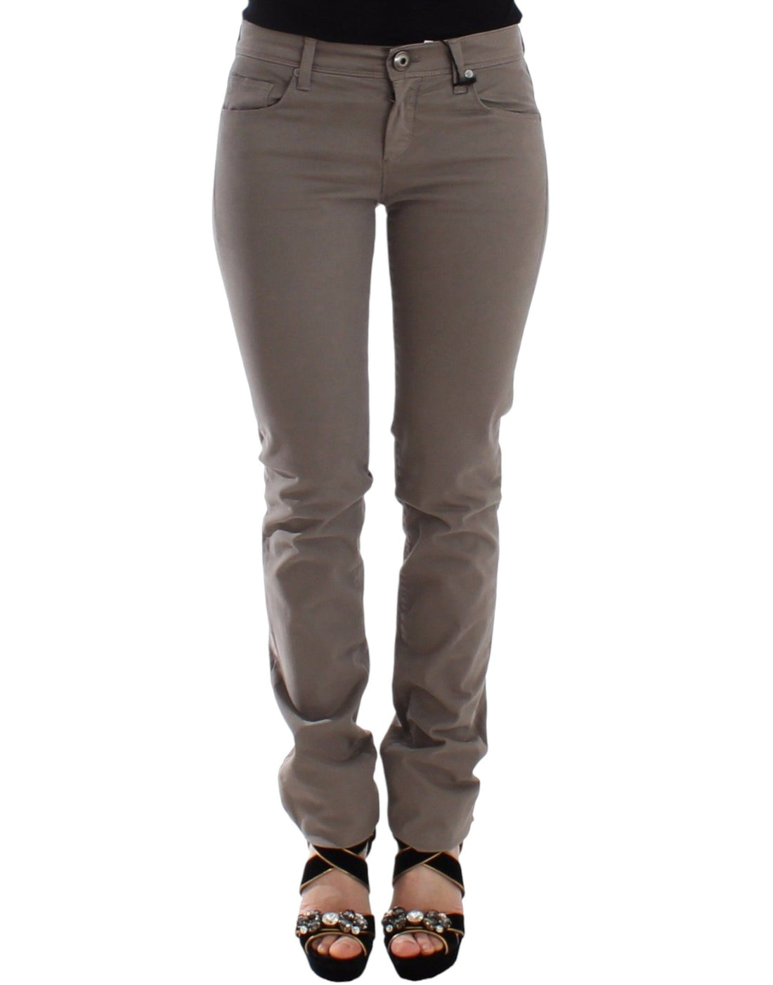 Ermanno Scervino Taupe Beige Slim Jeans Denim Pants Skinny - Whispers Of Wisdom Clothing