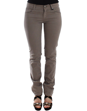 Ermanno Scervino Taupe Beige Slim Jeans Denim Pants Skinny - Whispers Of Wisdom Clothing