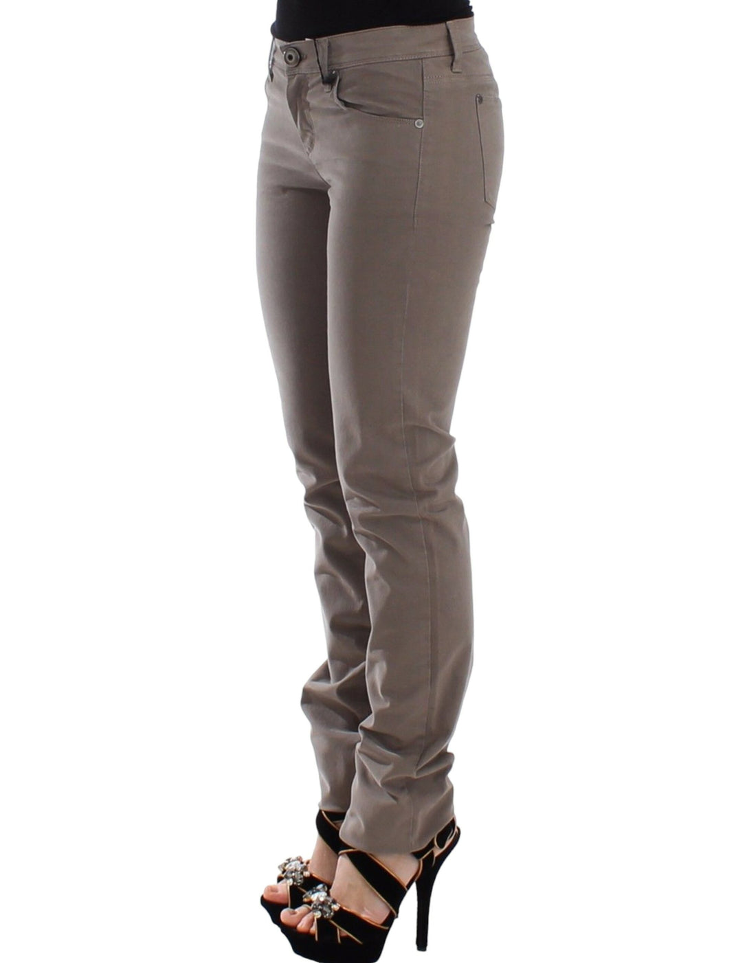 Ermanno Scervino Taupe Beige Slim Jeans Denim Pants Skinny - Whispers Of Wisdom Clothing