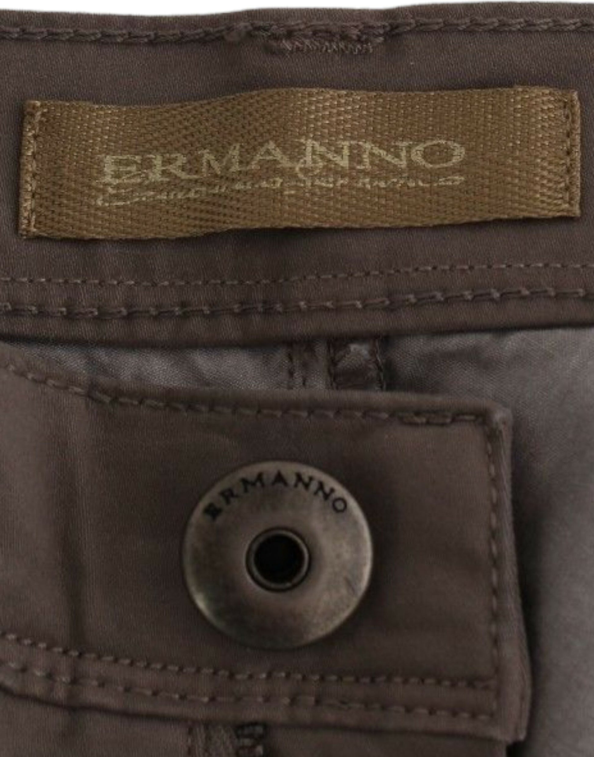 Ermanno Scervino Taupe Beige Slim Jeans Denim Pants Skinny - Whispers Of Wisdom Clothing