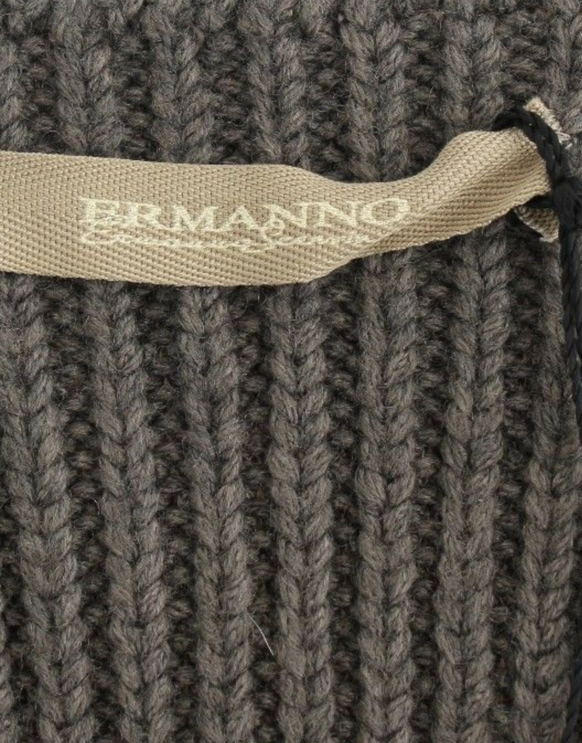 Ermanno Scervino Gray Knit Top Knitted Sweater Merino Wool - Whispers Of Wisdom Clothing