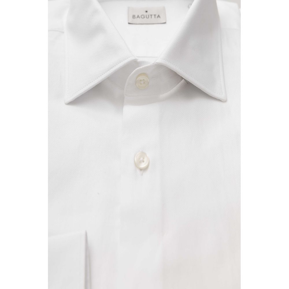 Bagutta White Cotton Men's Shirt