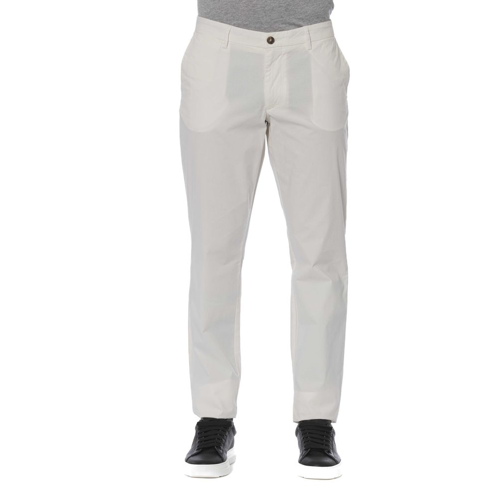 Trussardi Jeans White Cotton Men's Jeans