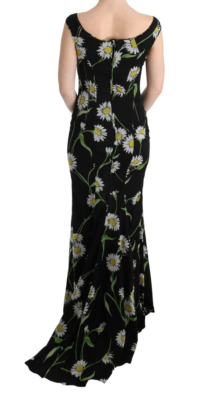 Dolce & Gabbana Sunflower Silk Stretch Sheath Dress - Whispers Of Wisdom Clothing