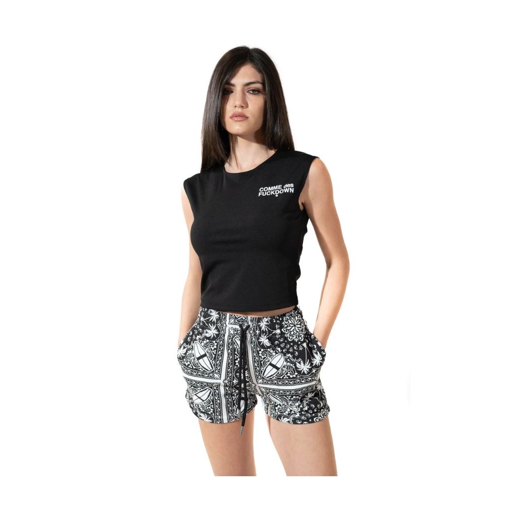 شورت قطني من Comme Des Fuckdown Chic Monochrome Palms