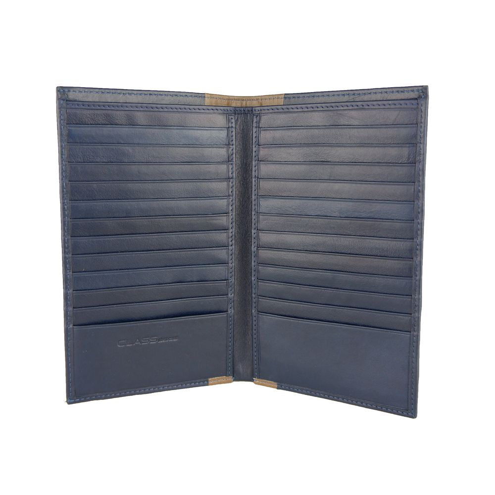 Cavalli Class Blue Leather Wallet