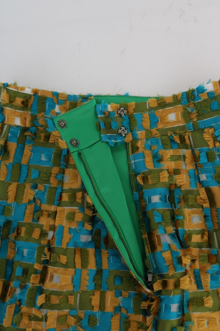 Dolce & Gabbana Multicolor Jacquard Straight Pencil Skirt - Whispers Of Wisdom Clothing