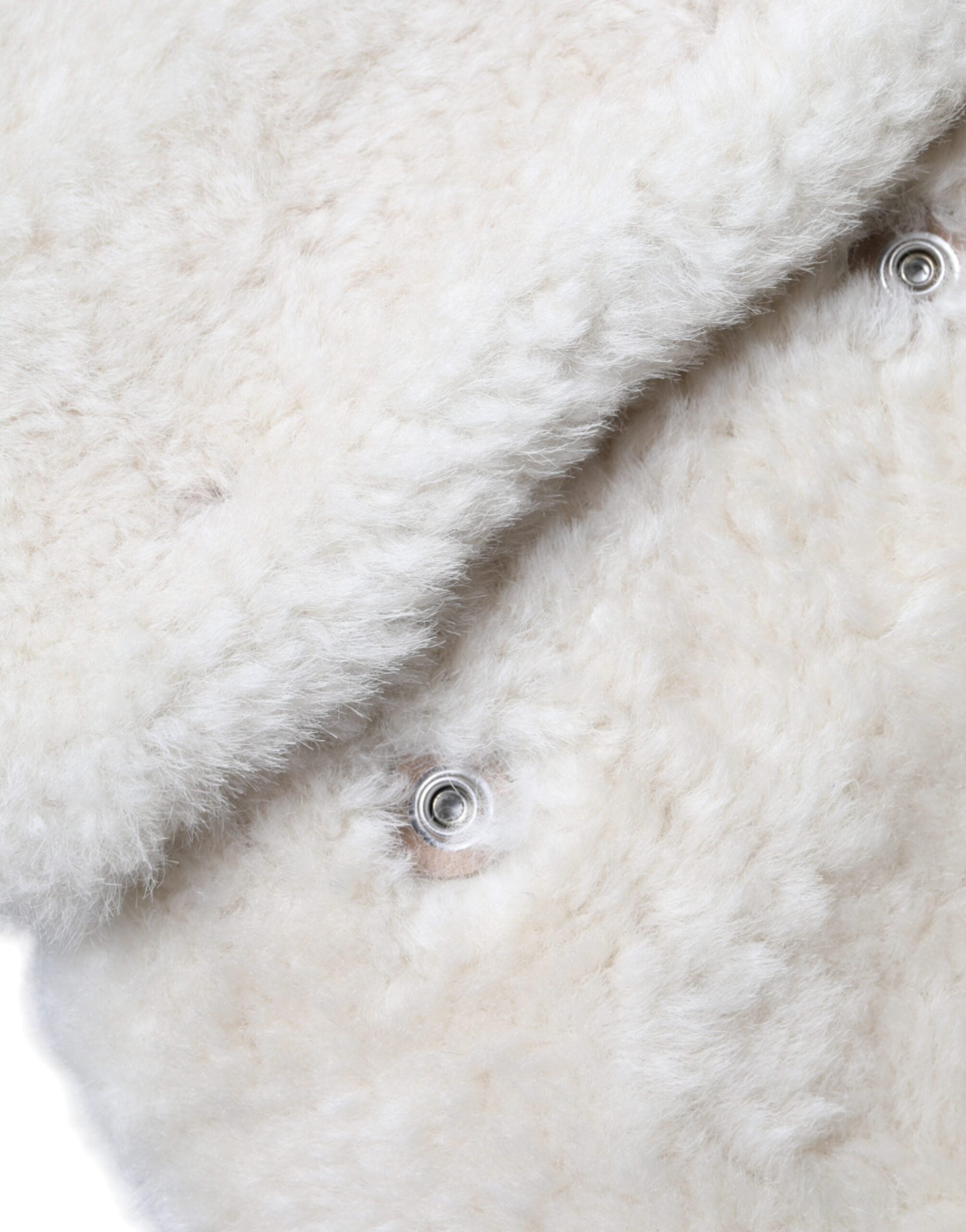 سترة معطف من الجلد من Burberry White WARRENFORD Shearling