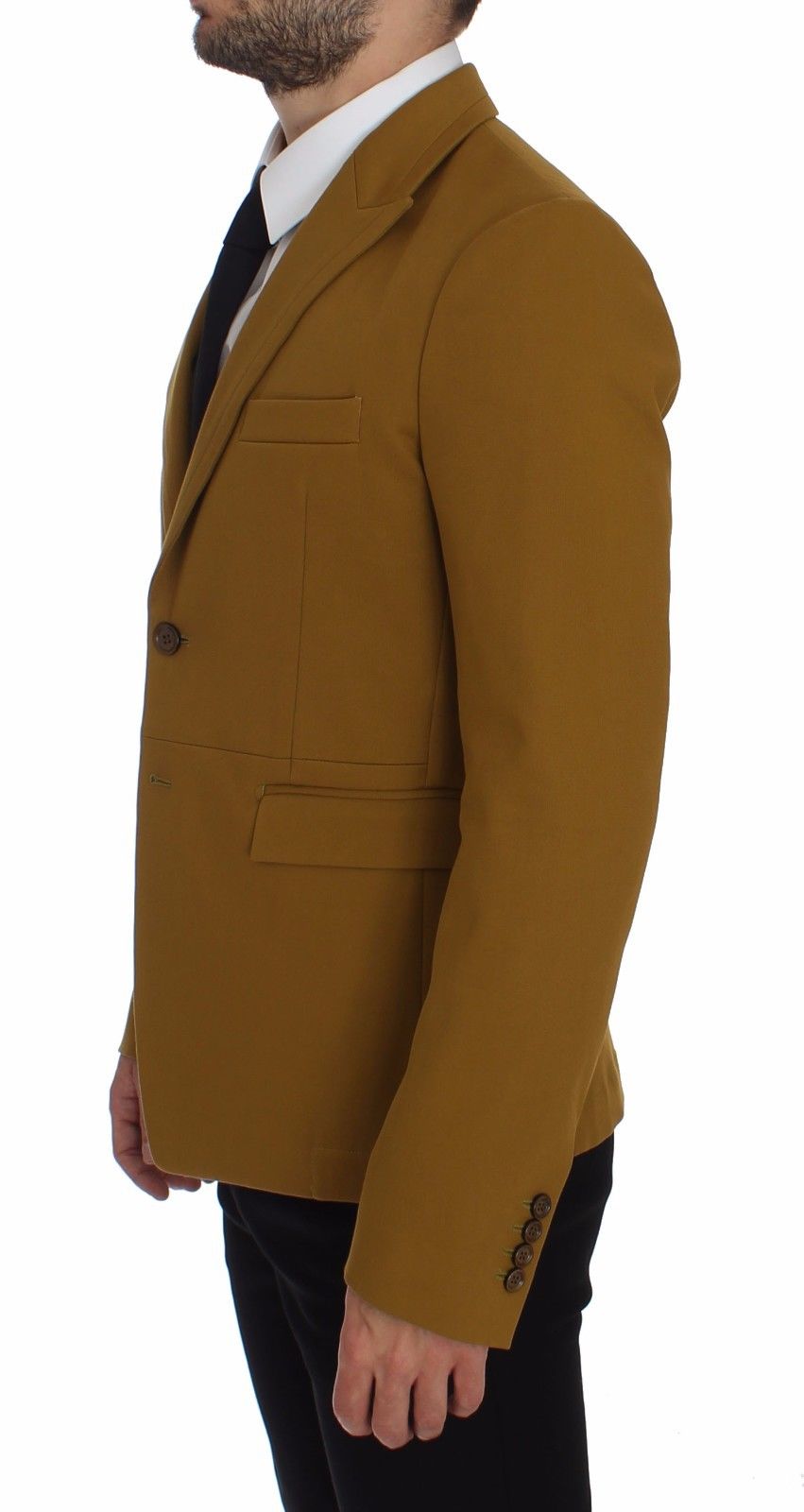 Dolce & Gabbana Yellow Cotton Stretch Blazer - Whispers Of Wisdom Clothing