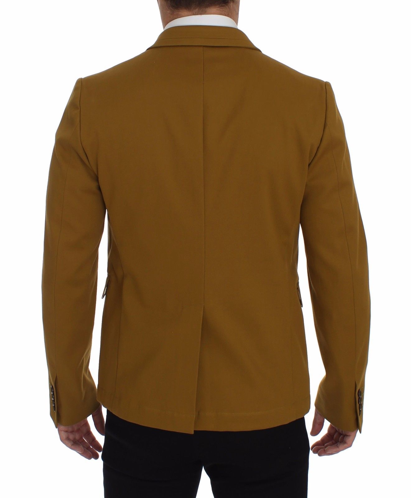 Dolce & Gabbana Yellow Cotton Stretch Blazer - Whispers Of Wisdom Clothing