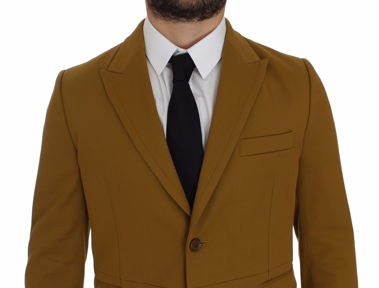 Dolce & Gabbana Yellow Cotton Stretch Blazer - Whispers Of Wisdom Clothing
