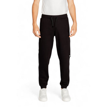بنطال رياضي رياضي من القطن الأسود من EA7 Emporio Armani