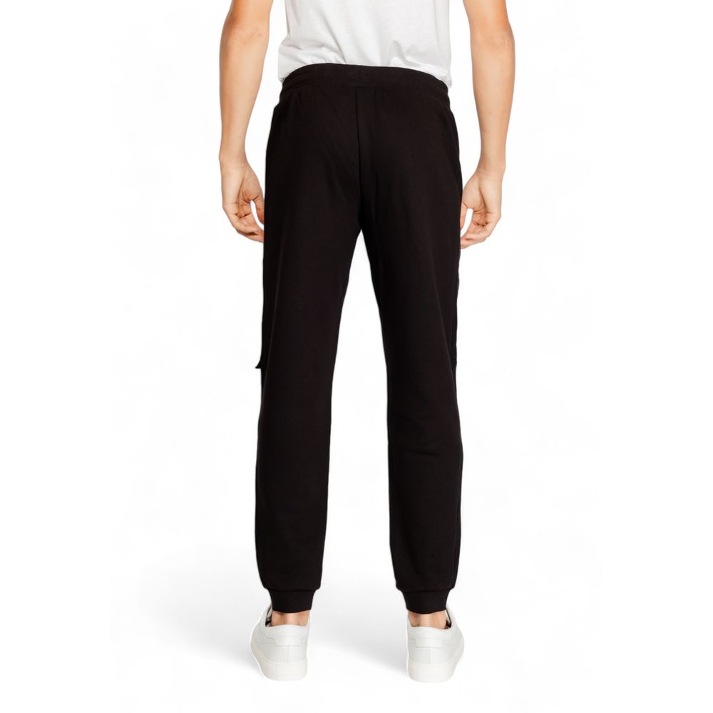 بنطال رياضي رياضي من القطن الأسود من EA7 Emporio Armani