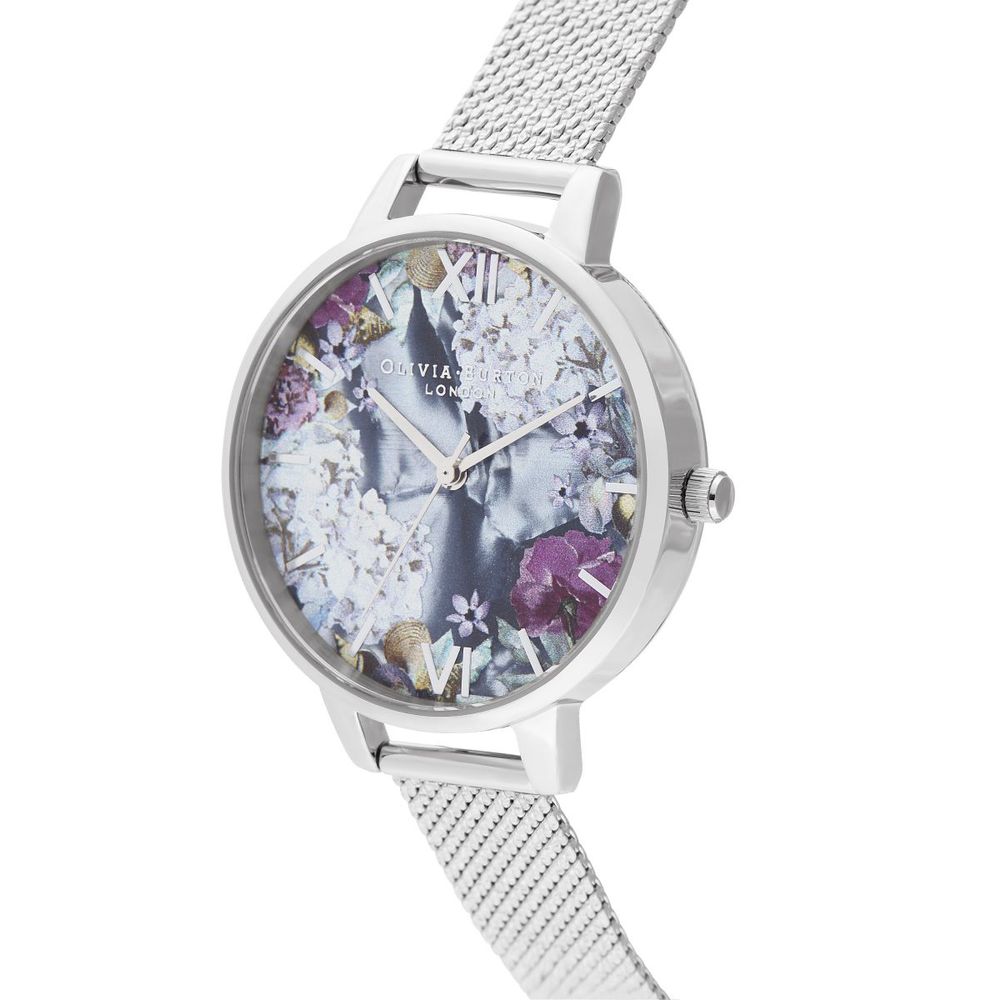 Olivia Burton Silver Stainless Steel Dress Watch