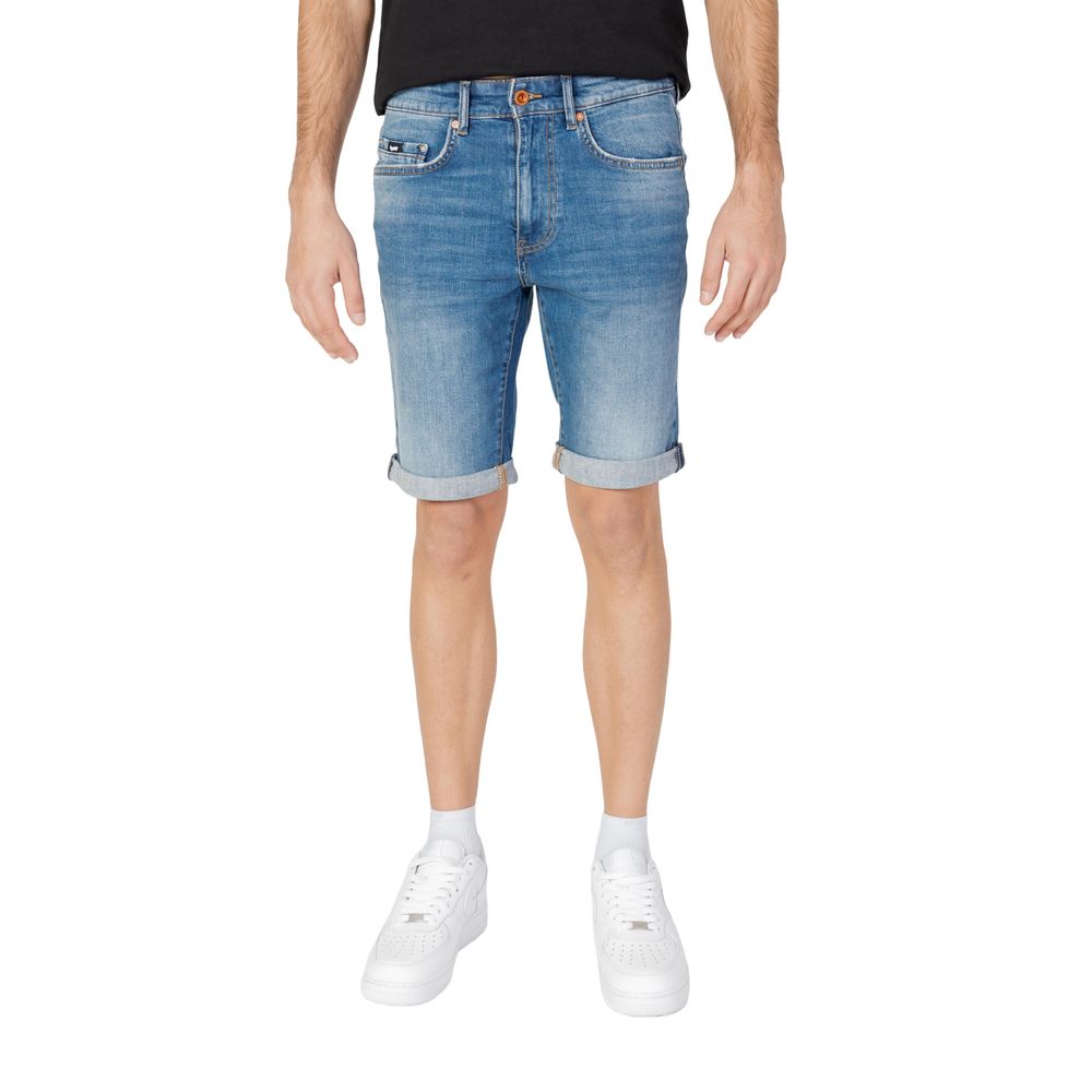Gas Blue Cotton Bermuda