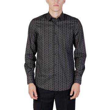 Antony Morato Gray Cotton Pattern Shirt