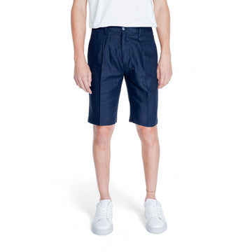Antony Morato Blue Linen Bermuda