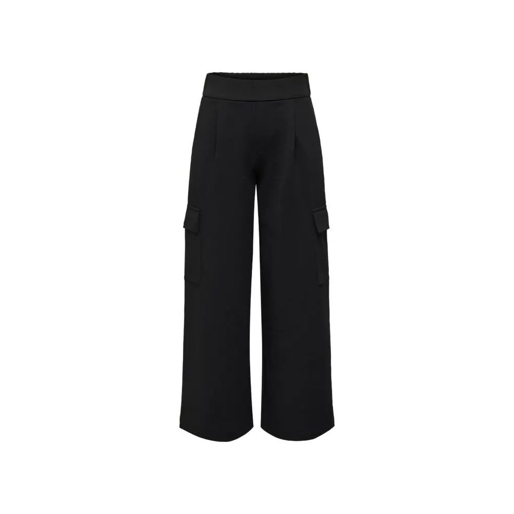 Jacqueline De Yong Black Polyester Casual Pants