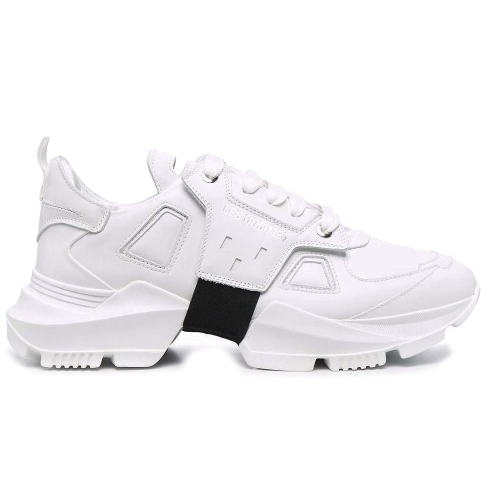 Les Hommes White Calfskin Sneaker