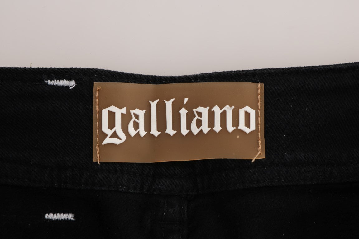 بنطلون جينز John Galliano رمادي اللون من القطن المرن بقصّة عادية
