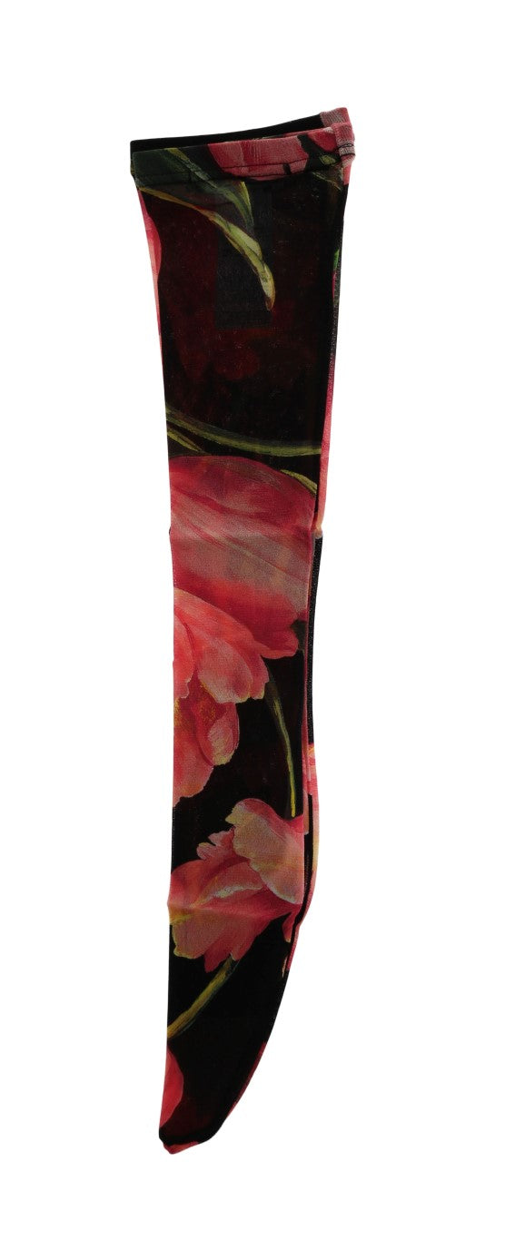 Dolce & Gabbana Multicolor Floral Tulip Nylon Socks - Whispers Of Wisdom Clothing