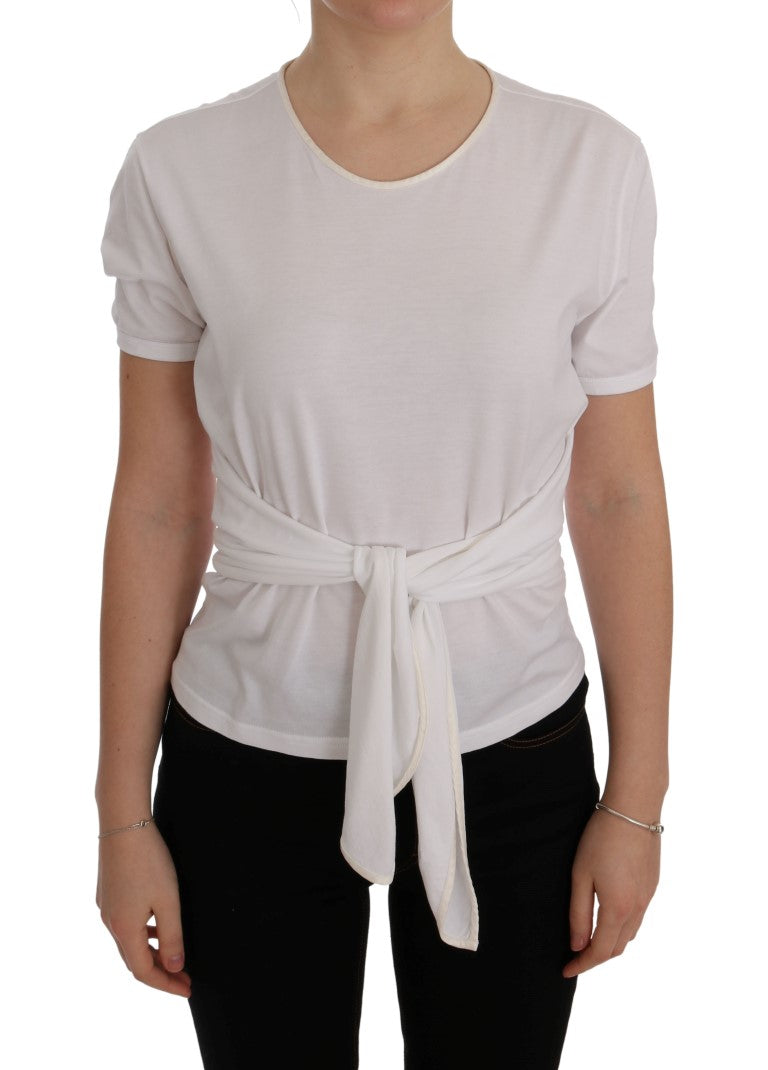 Dolce & Gabbana White Cotton Silk T-Shirt - Whispers Of Wisdom Clothing