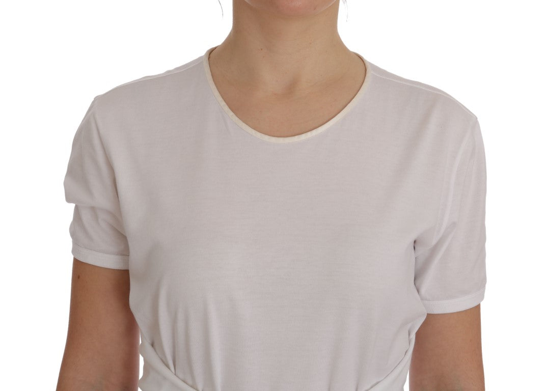 Dolce & Gabbana White Cotton Silk T-Shirt - Whispers Of Wisdom Clothing