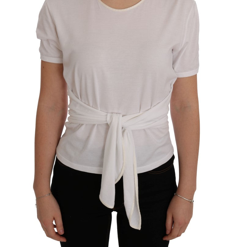 Dolce & Gabbana White Cotton Silk T-Shirt - Whispers Of Wisdom Clothing