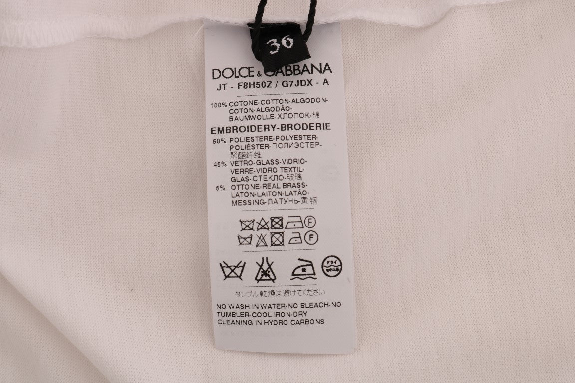 Dolce & Gabbana White Cotton Fairy Tale T-Shirt - Whispers Of Wisdom Clothing