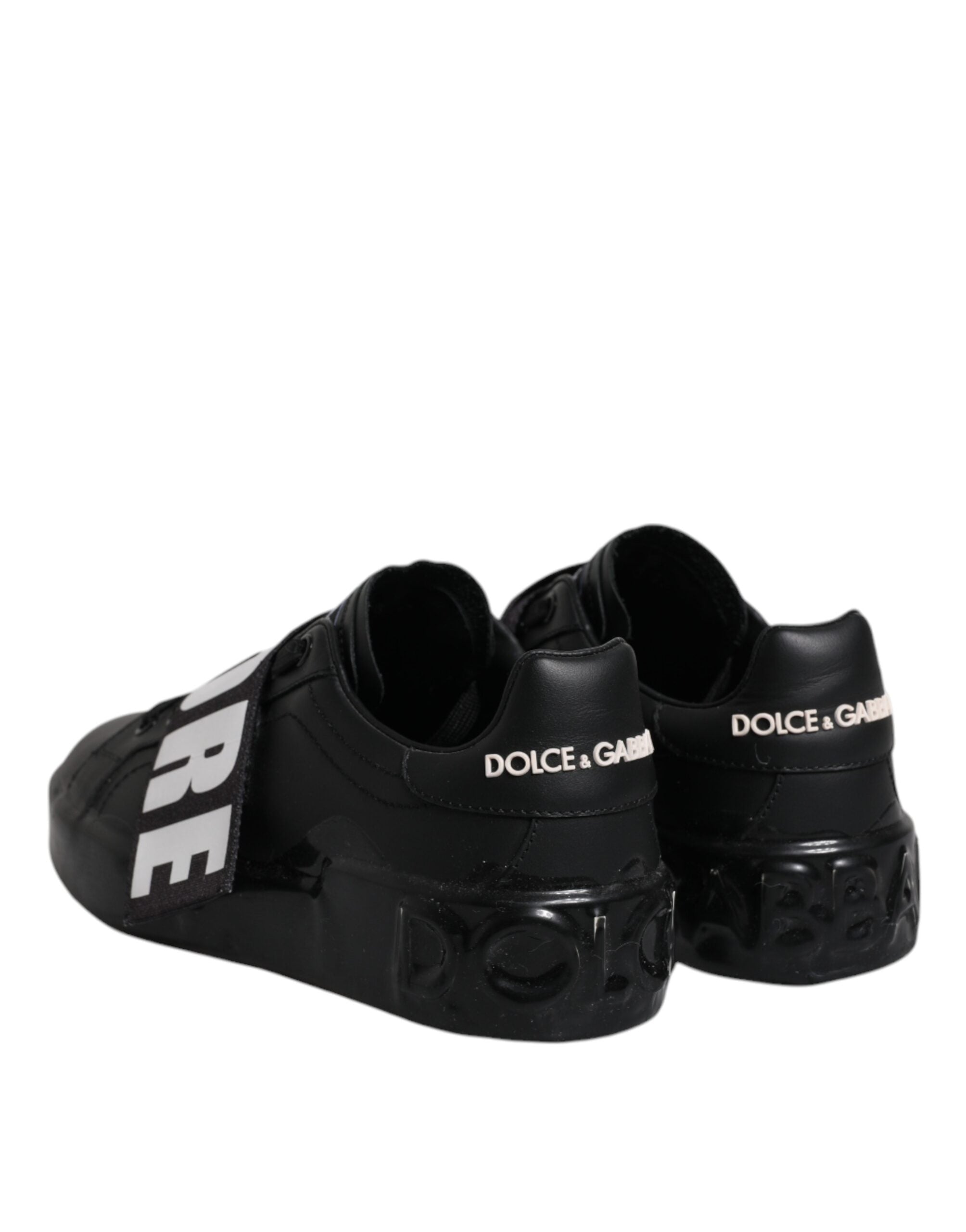 حذاء سنيكرز دولتشي آند غابانا أسود منخفض الرقبة من D&amp;G AMORE