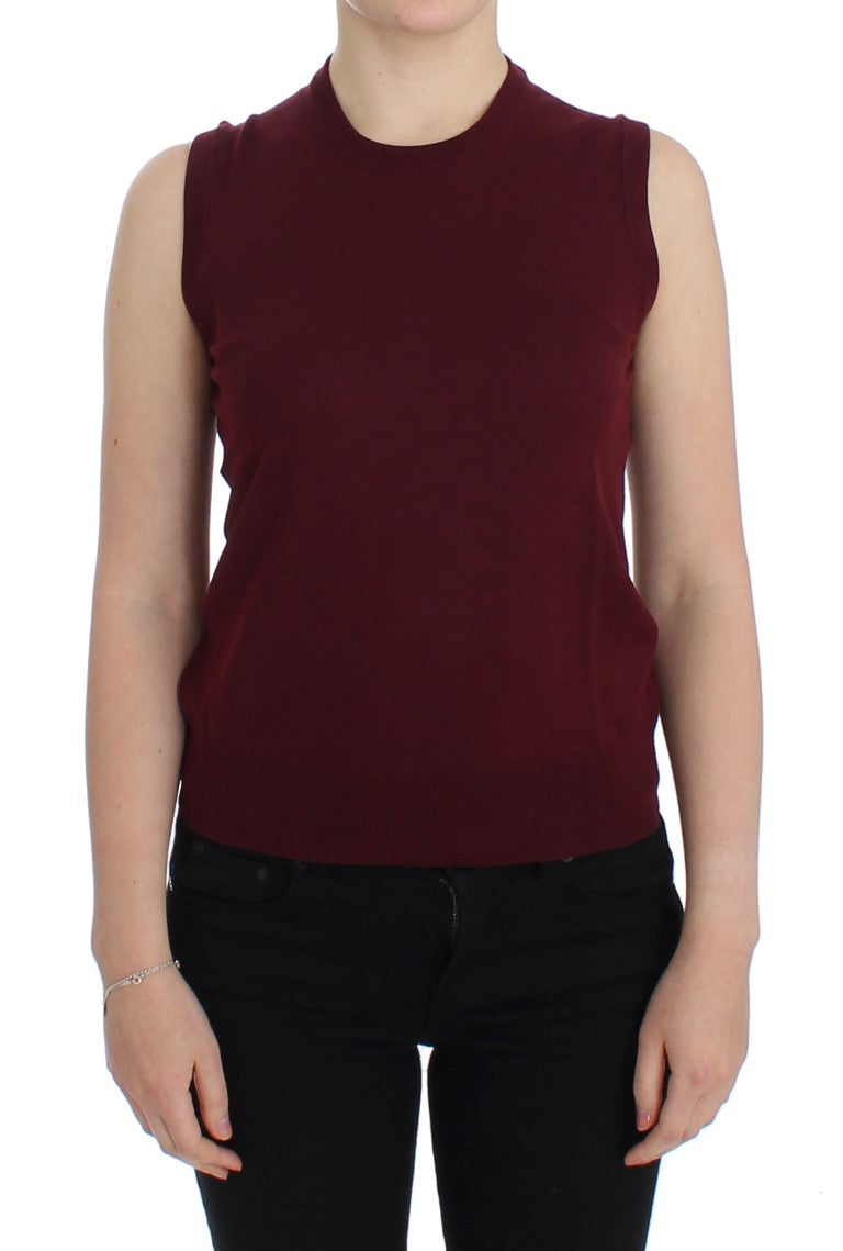 Dolce & Gabbana Red Sleeveless Crewneck Vest Pullover - Whispers Of Wisdom Clothing