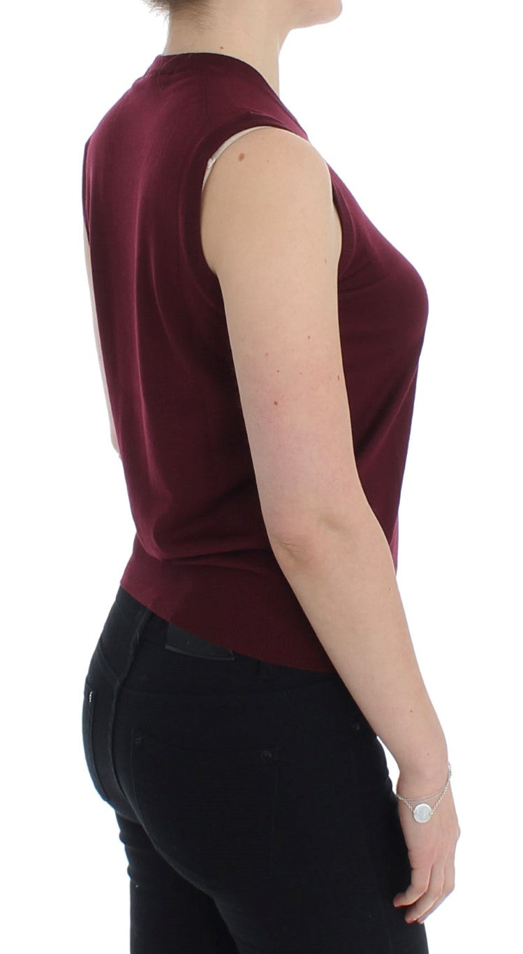 Dolce & Gabbana Red Sleeveless Crewneck Vest Pullover - Whispers Of Wisdom Clothing