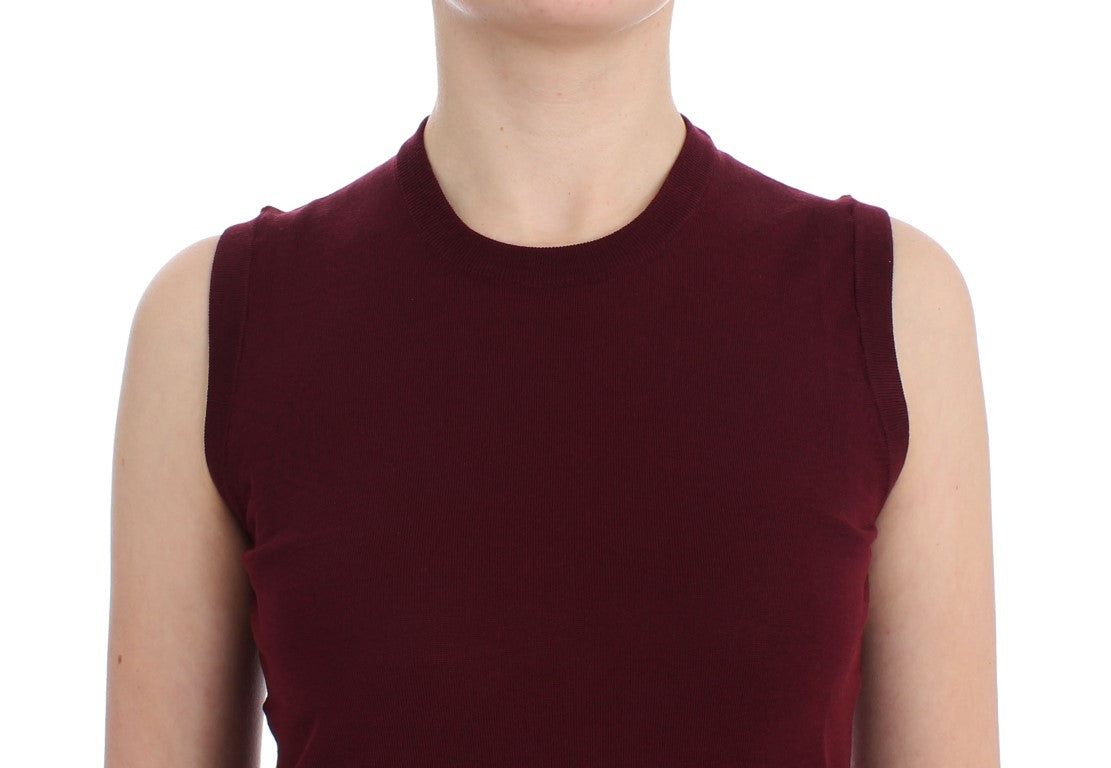 Dolce & Gabbana Red Sleeveless Crewneck Vest Pullover - Whispers Of Wisdom Clothing