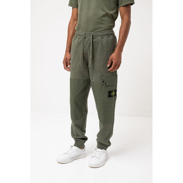 Stone Island Green Cotton Men's Tracksuit Pant