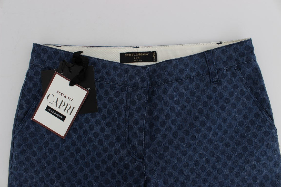Dolce & Gabbana Polka Dotted Stretch Capri Jeans - Whispers Of Wisdom Clothing