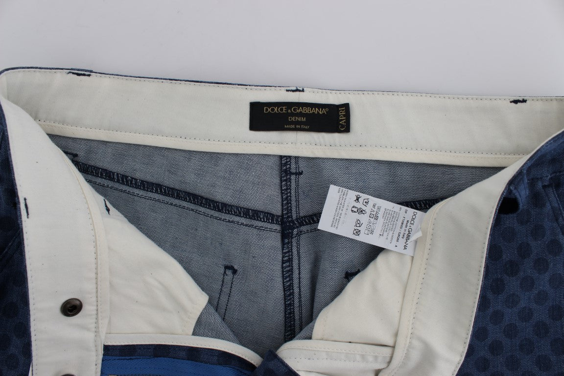 Dolce & Gabbana Polka Dotted Stretch Capri Jeans - Whispers Of Wisdom Clothing