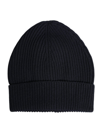Dolce & Gabbana Black Cashmere Knitted Winter Beanie Hat