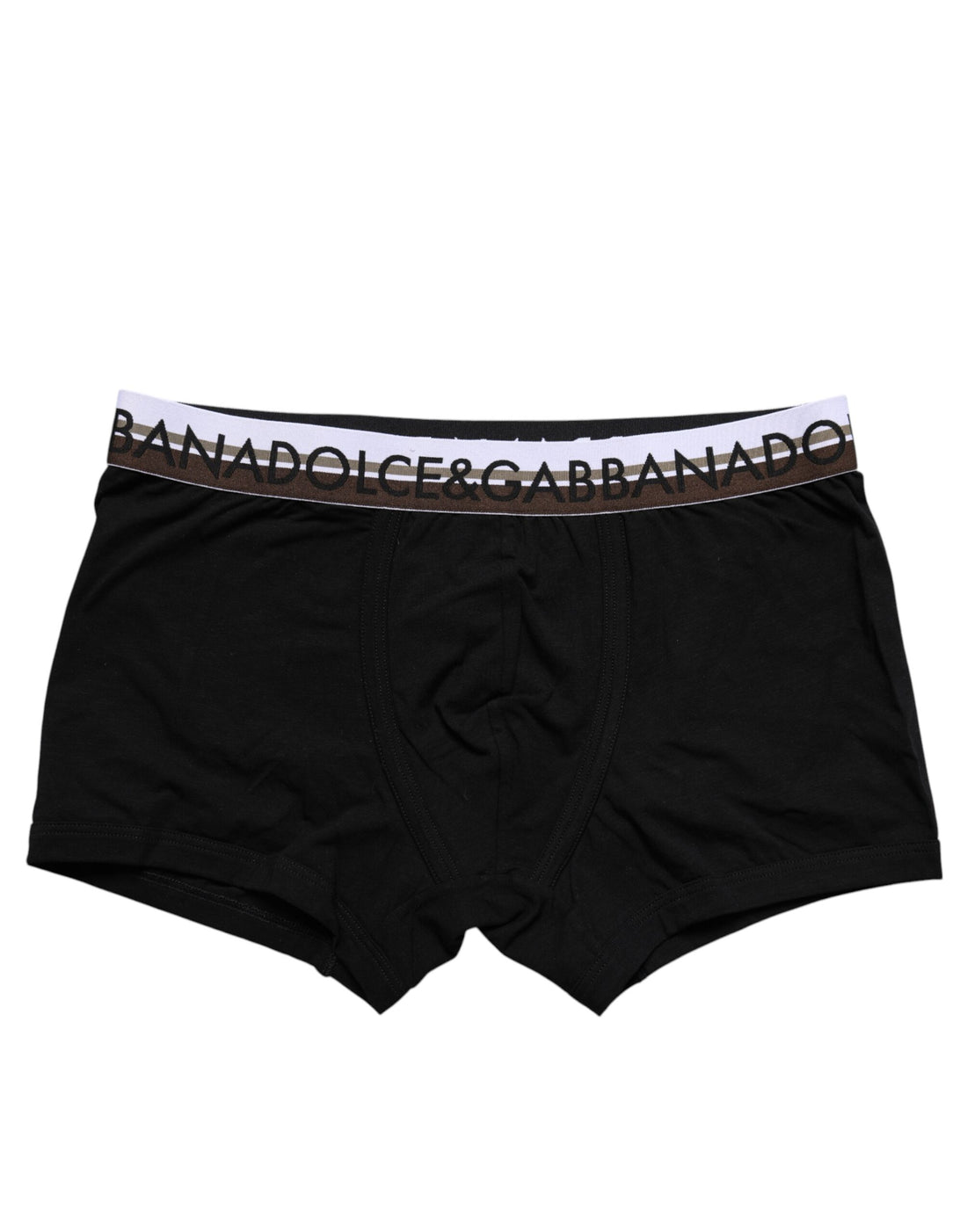 Dolce & Gabbana Black Cotton Stretch Regular Boxer Underwear