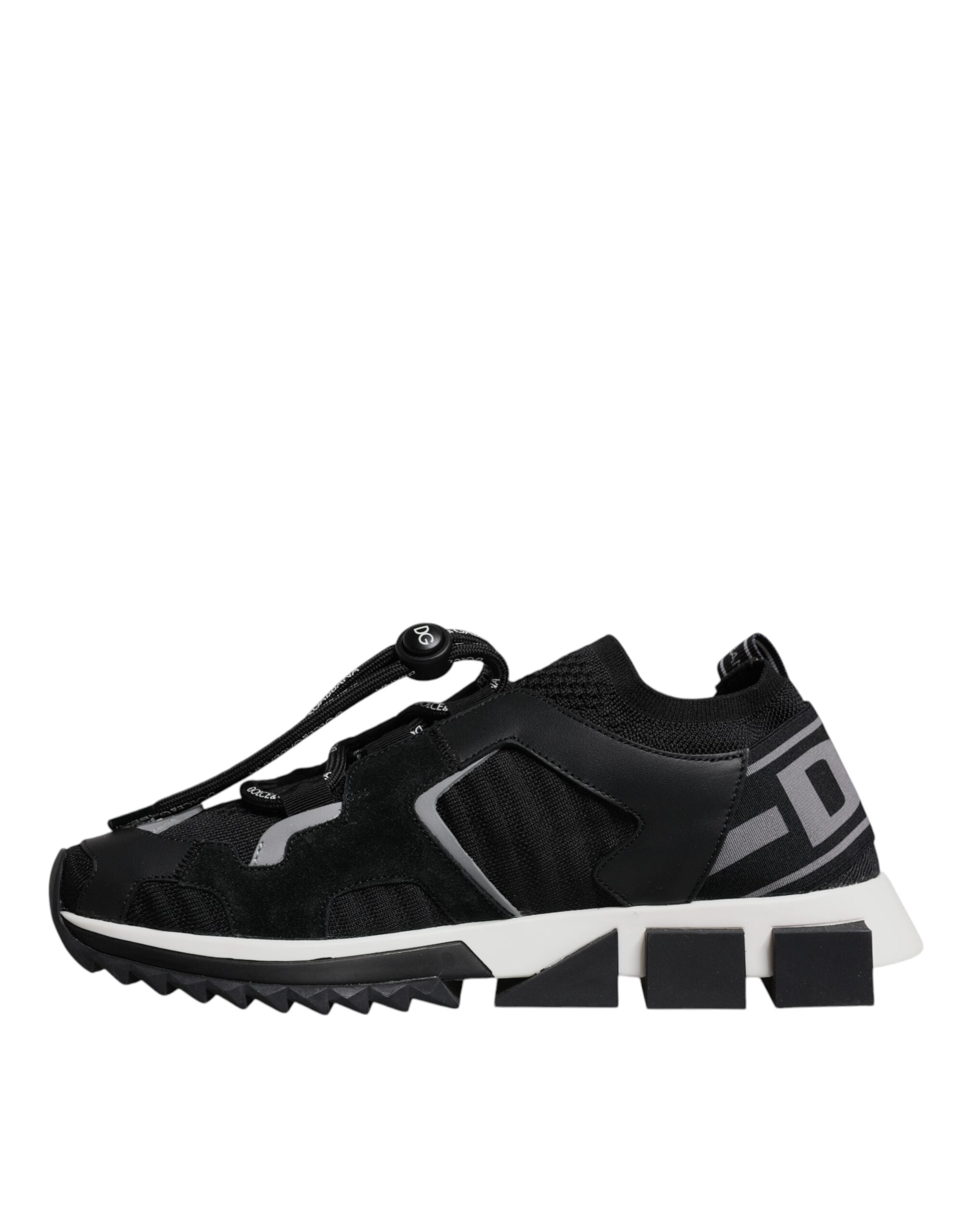 Dolce & Gabbana Black Mesh Sorrento Trekking Sneakers Shoes