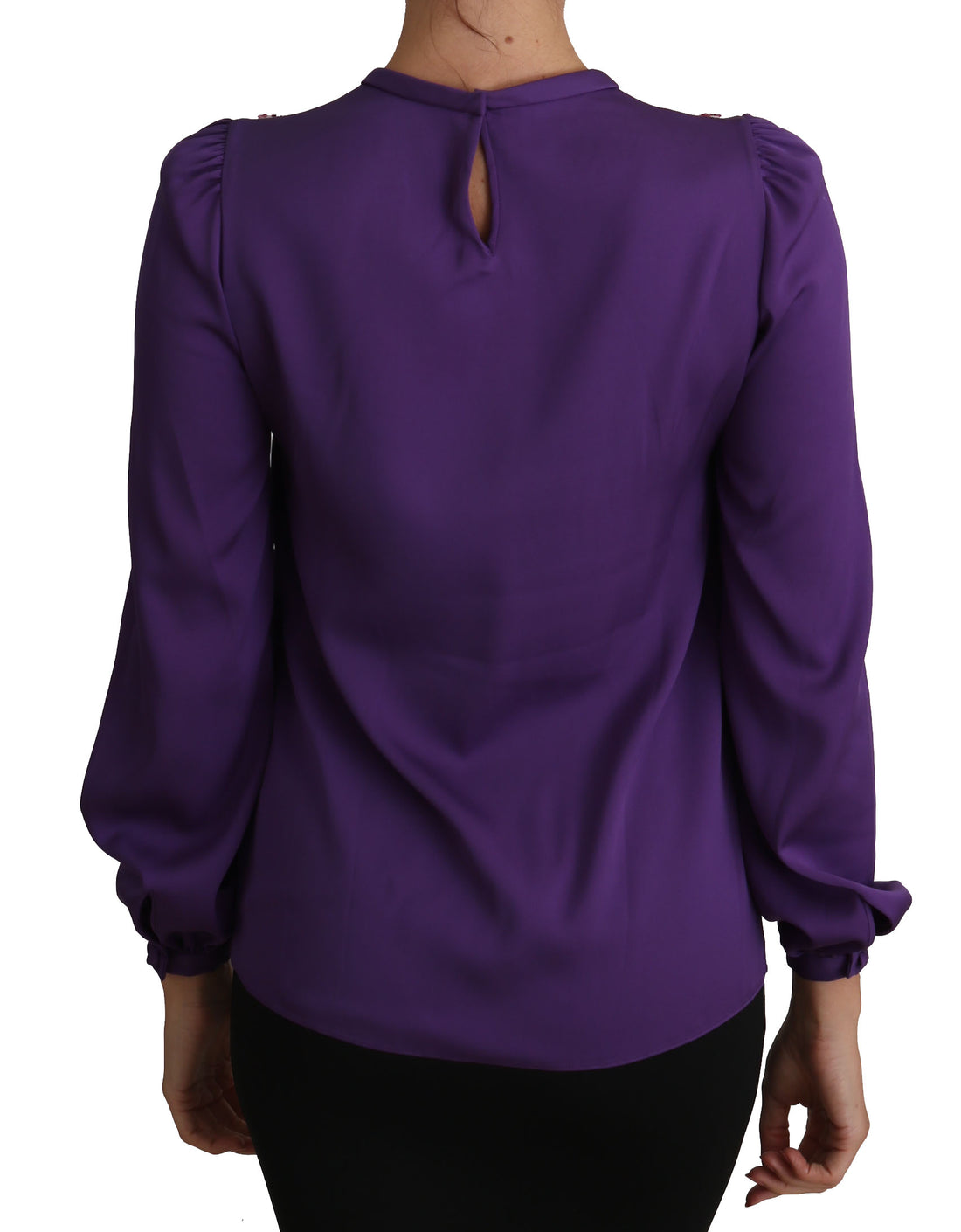 Dolce & Gabbana Purple Blouse Prince  Fairy Tale Embellished  Top - Whispers Of Wisdom Clothing