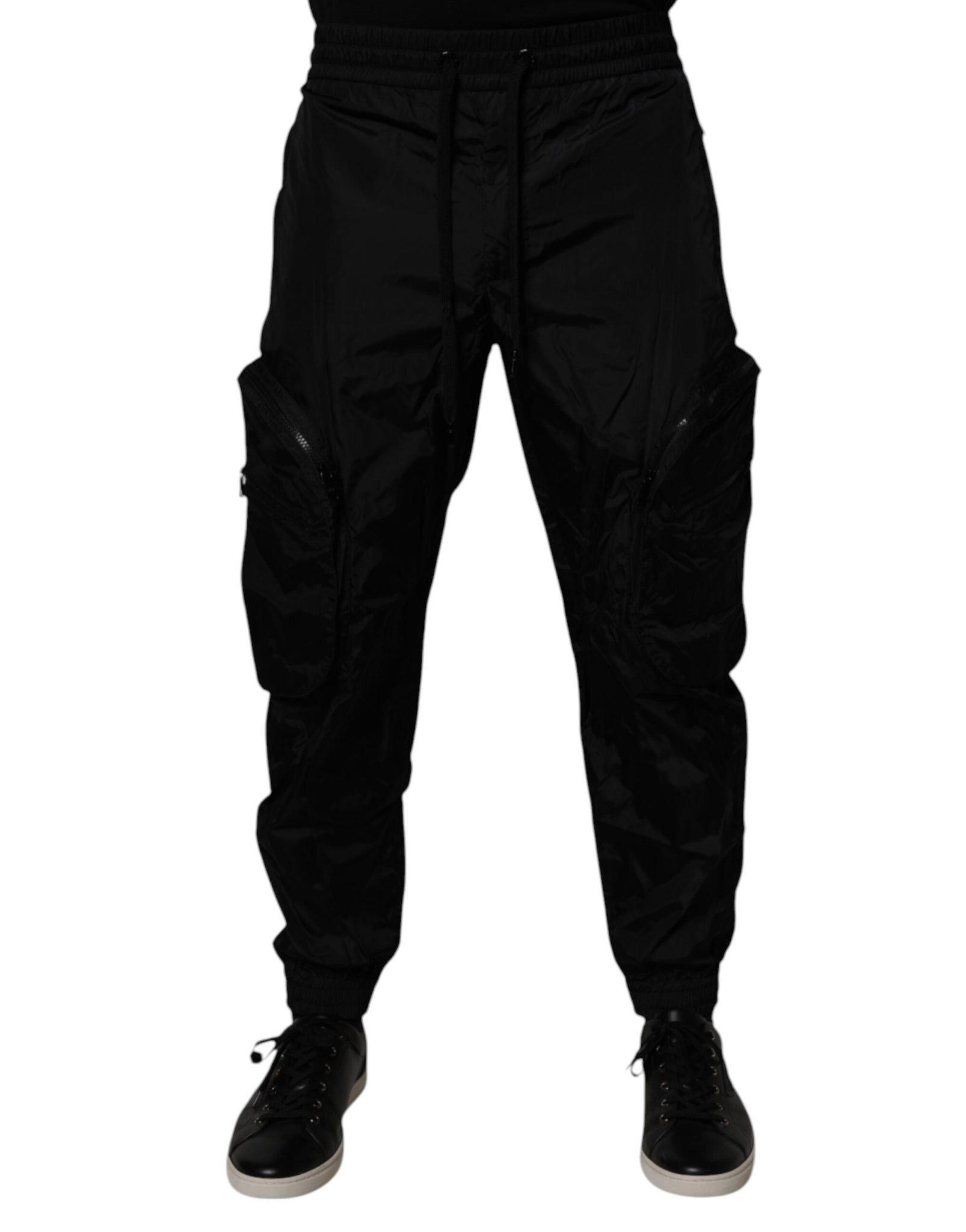 Dolce & Gabbana Black Nylon Cargo Jogger Men Sweatpants Pants