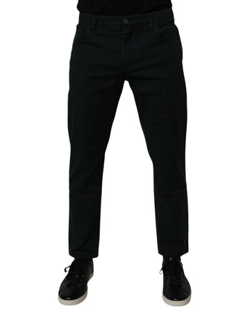 Dolce & Gabbana Dark Green Cotton Loose Men Denim Jeans