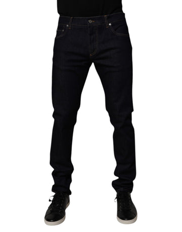 Dolce & Gabbana Black Cotton Stretch Men Skinny Denim Jeans