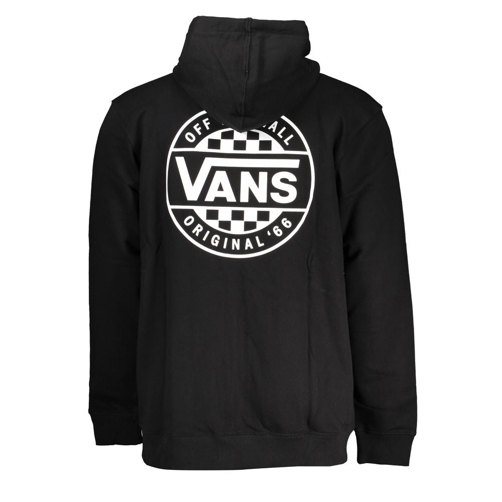 هودي Vans أنيق أسود بسحاب مع طباعة الشعار