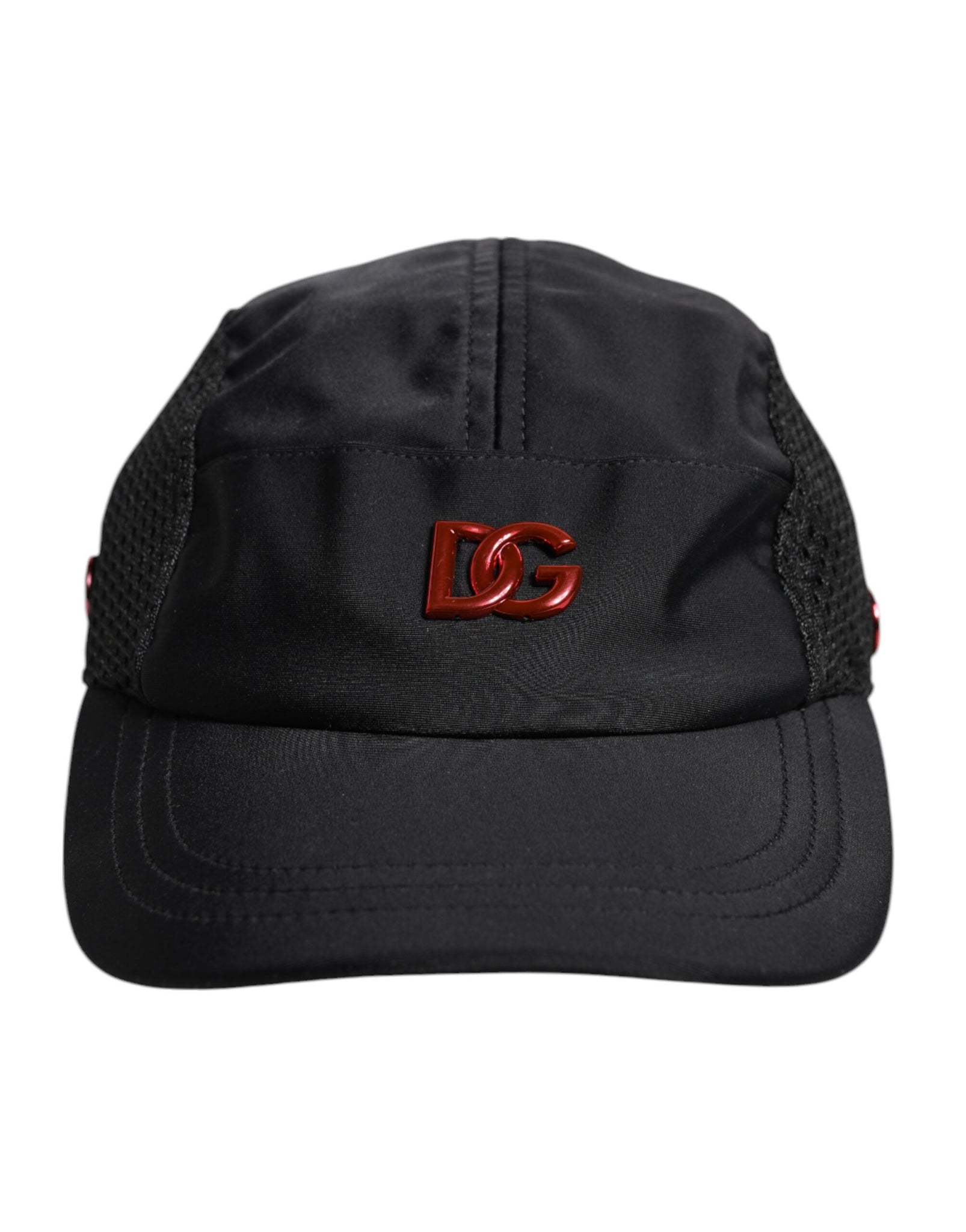 Dolce & Gabbana Black Nylon DG Logo 6 Panels Baseball Cap