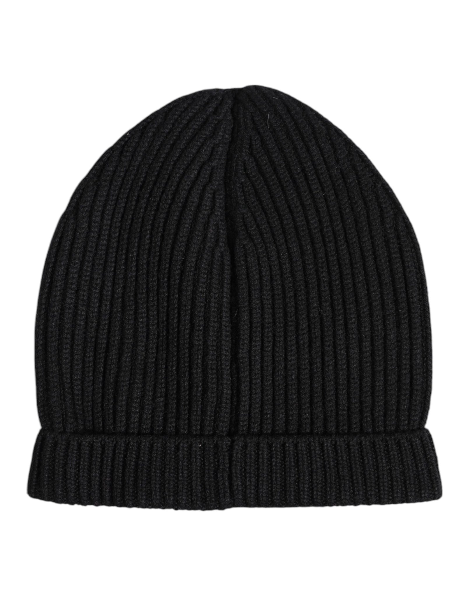 Dolce & Gabbana Black Cashmere Knitted Winter Beanie Hat