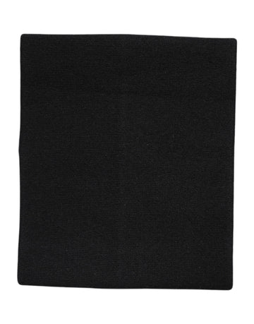 Dolce & Gabbana Black Cashmere Knitted Neck Warmer Foulard Scarf