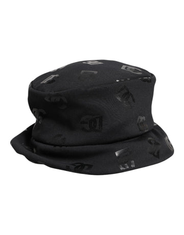 Dolce & Gabbana Black DG Monogram Polyester Jacquard Bucket Hat