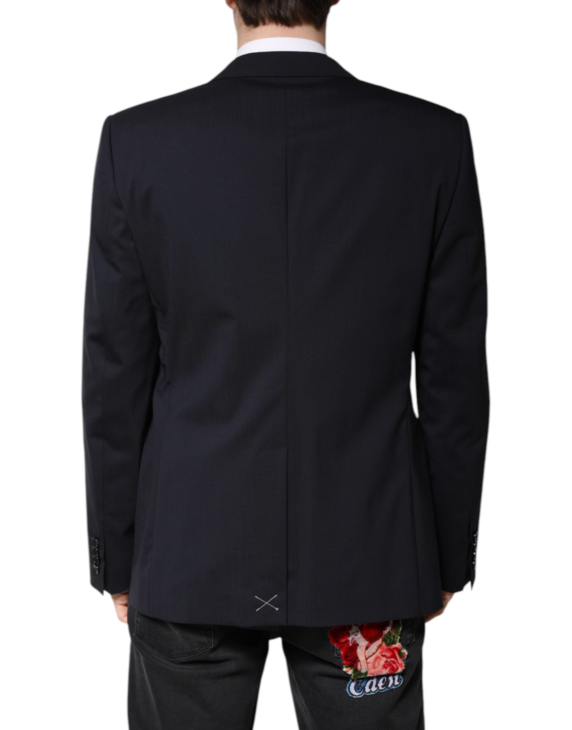 Dolce & Gabbana Black MARTINI Single Breasted Coat Blazer